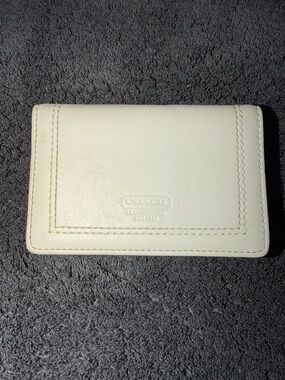 Coach Cream Leather Card Holder